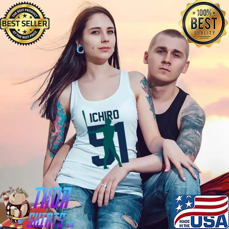 Premium Ichiro Suzuki Jersey Number Artwork Unisex T-Shirt Tank Top