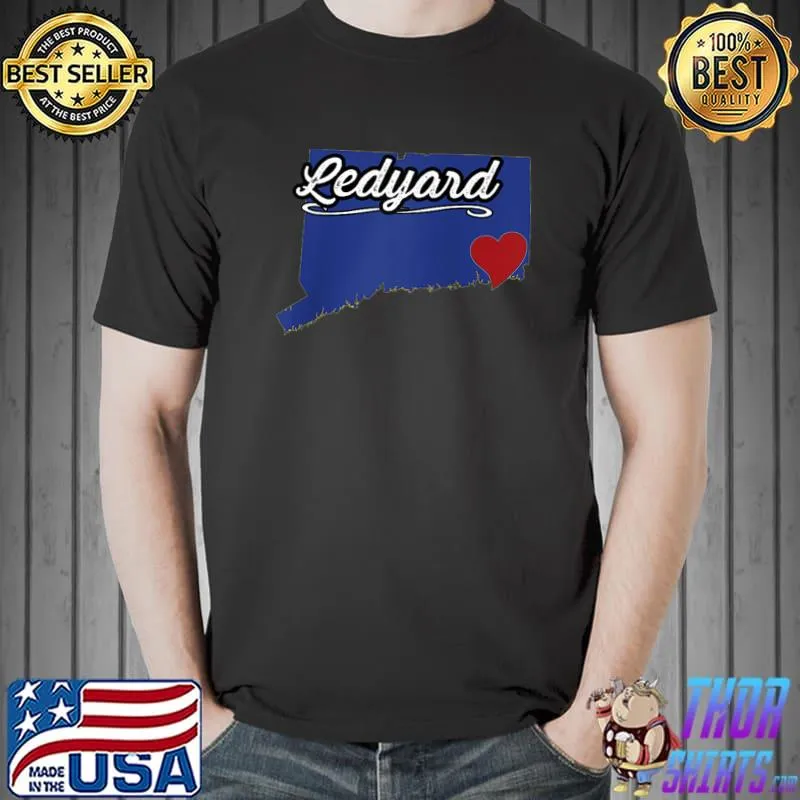 Premium Ledyard Connecticut CT City Town - Cute Novelty Merch - Raglan Baseball T Shirt