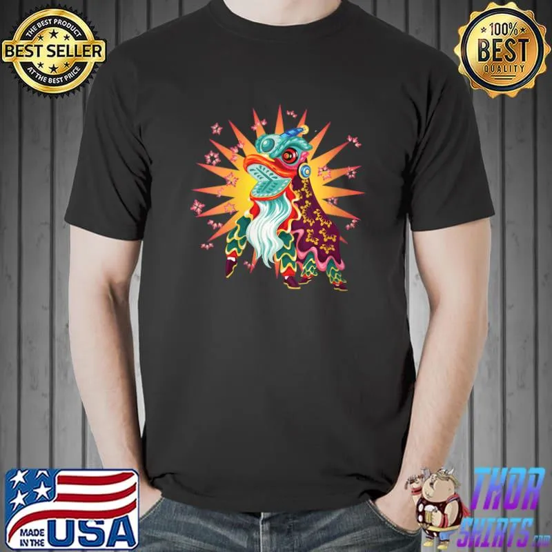 Premium Lion Dance Head Festival Happy Chinese New Year T- Unisex