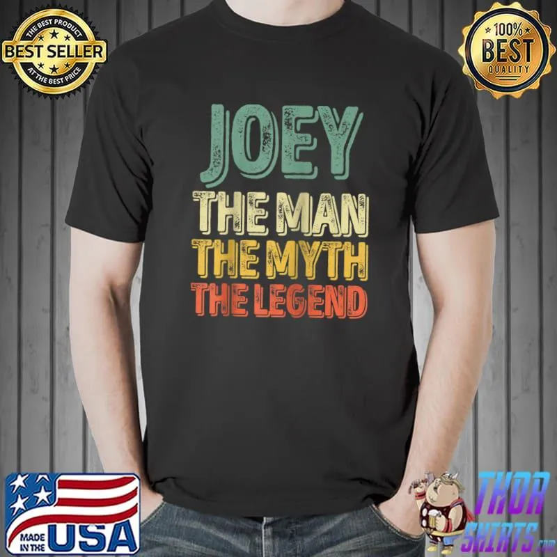 Premium Mens Joey The Man The Myth The Legend Shirt First Name Joey Raglan Baseball T Shirt
