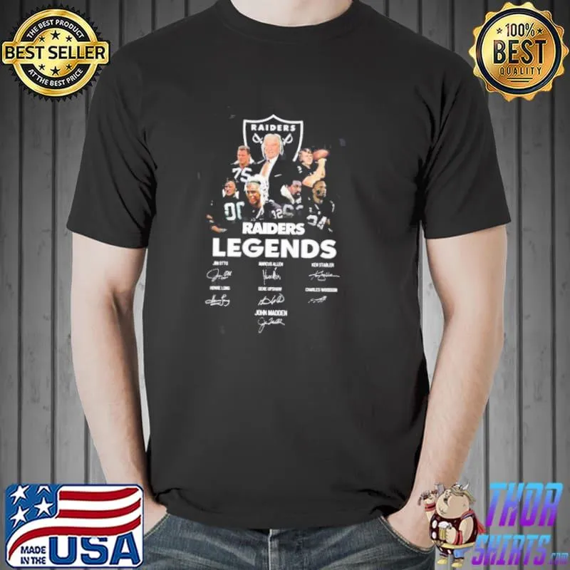 Premium NFL John Madden Raiders Legends Signatures Shirt Unisex