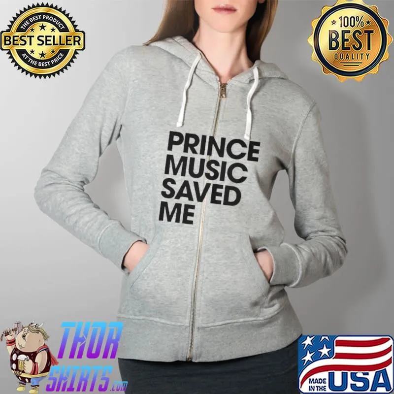 Premium Prince music saved me Full Zip Hooded
