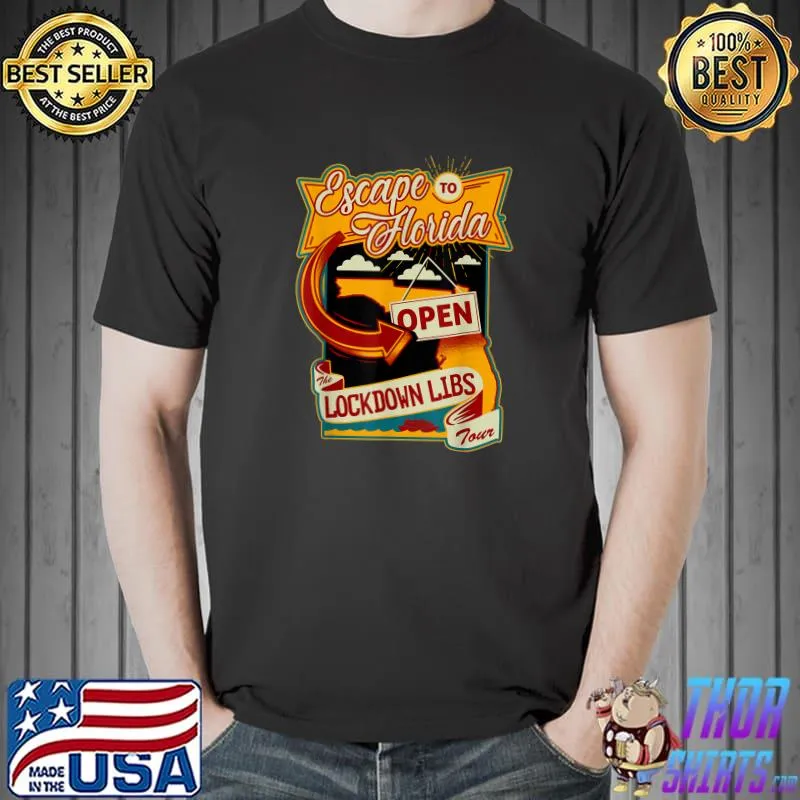 Premium Ron DeSantis Escape To Florida Vinatge T-Shirt Unisex