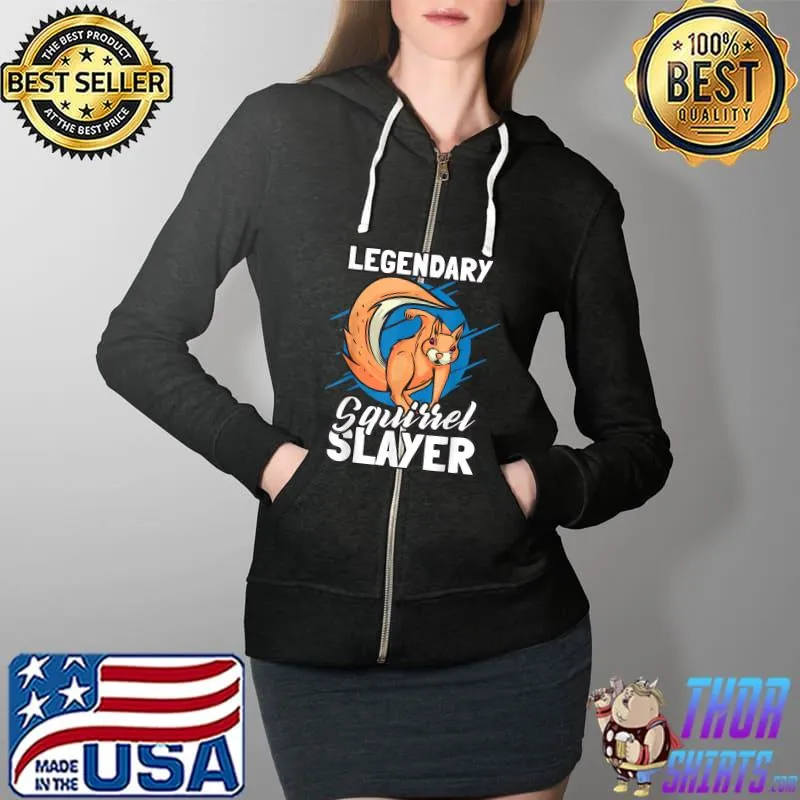 Premium Squirrels Slayers Catching Squirrels Hunters Gifts Hunting T-Shirt Full Zip Hooded