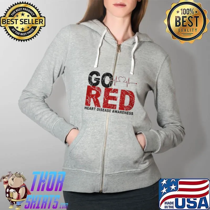 Premium Wear red day go red saying gift heart disease awareness Full Zip Hooded