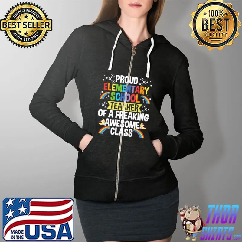 Proud elementary school teacher Teacher Premium T-Shirt Full Zip Hooded