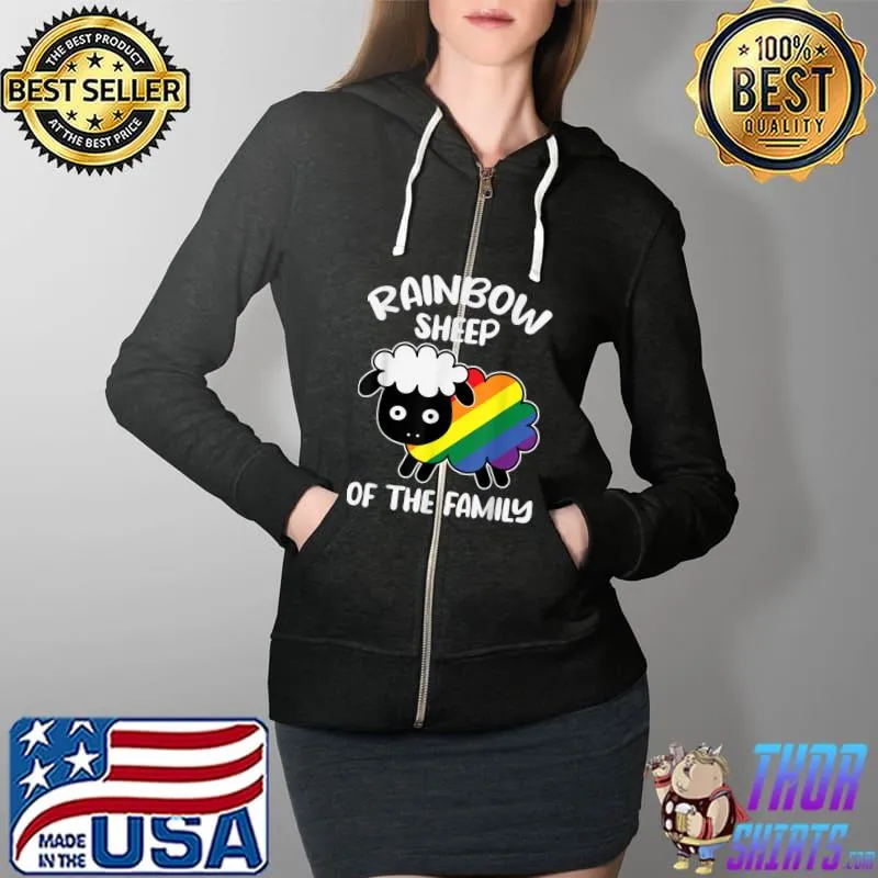 Rainbow Sheep of the Family - LGBTQ T-Shirt Full Zip Hooded