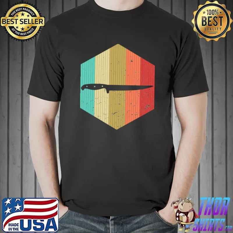 Retro Knives Vintage Knives Chef Cooking Knives Lover 60s T- Unisex