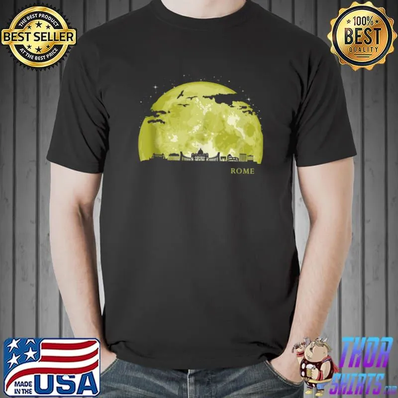 Rome Italy Moon Light Night Stars Skyline Tank Top Unisex