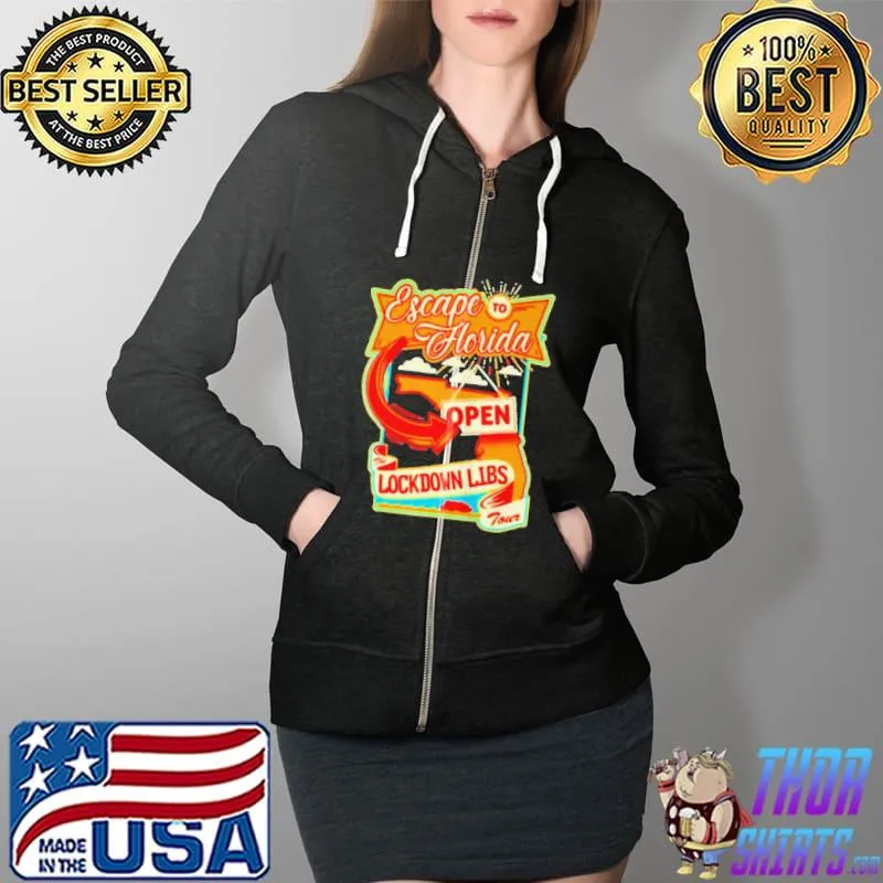 Ron desantis escape to Florida 2022 Full Zip Hooded