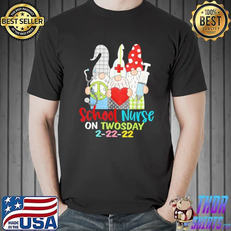 School Nurse On Twosday 2-22-22 February School Nurse T-Shirt Unisex