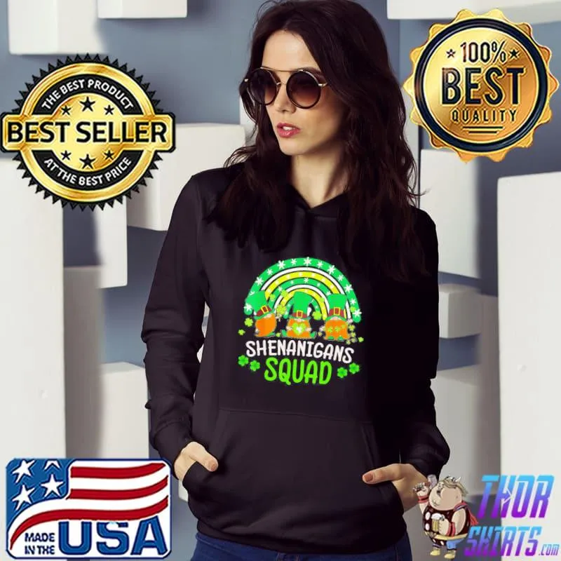 Shenanigans Squad Irish Gnomes Green Proud St Patricks Day T-Shirt