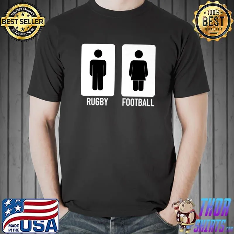 The Difference Between Rugby & Football Players Funny Rugby Premium T-Shirt Unisex