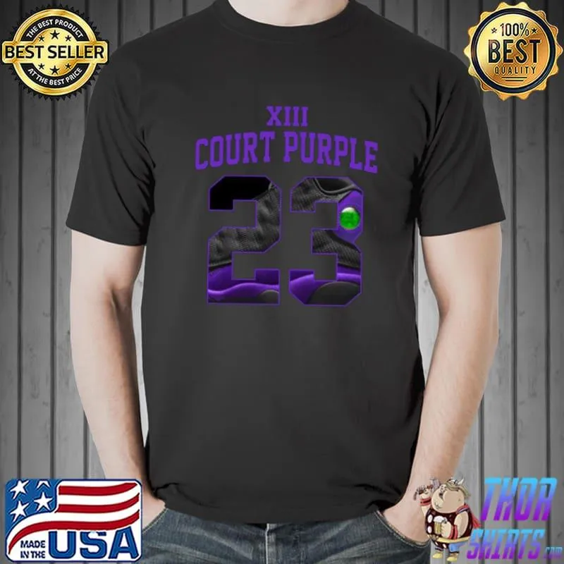 Top 13 Court Purple To Match Number 23 Court Purple 13s Shirt Unisex