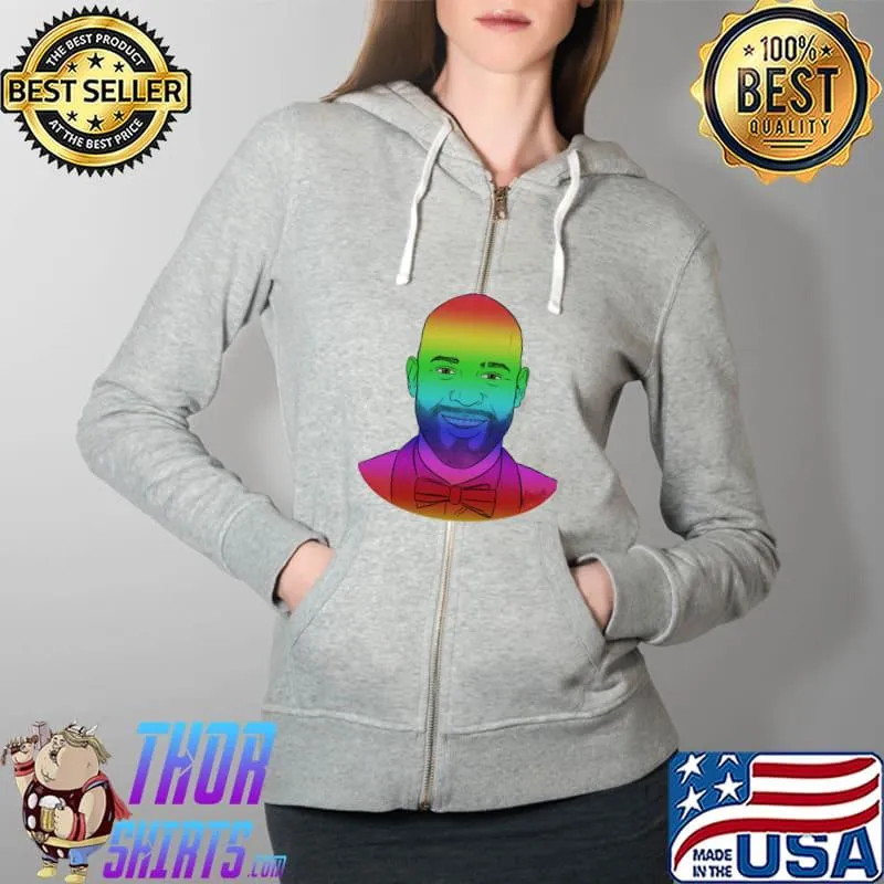 Top Karamo Brown Proud Lgbt Rainbow Art Unisex T-Shirt Full Zip Hooded