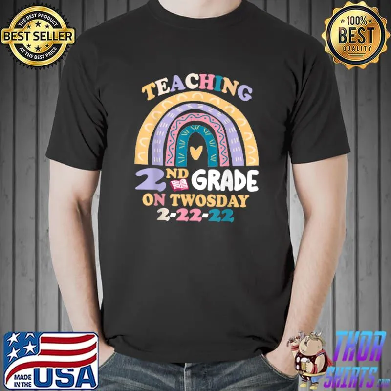 Top Teaching 2nd Grade On Twosday 2-22-22 22nd February Math T-Shirt Unisex