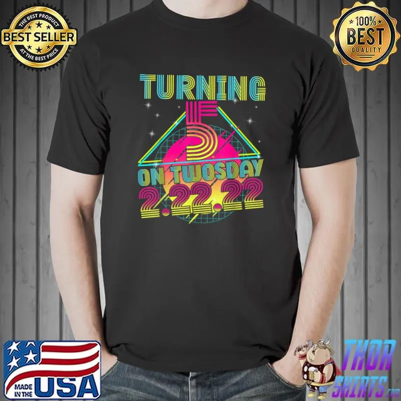 Top Turning 5 on Twosday Tuesday 2 22 22 Feb 2nd 2022 5yo Bday T-Shirt Unisex