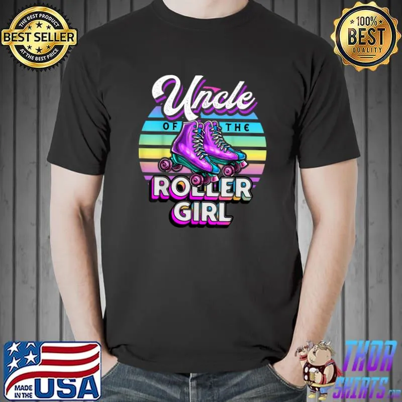 Uncle of Roller Girl Roller Skating Birthday Matching Family T-Shirt Unisex