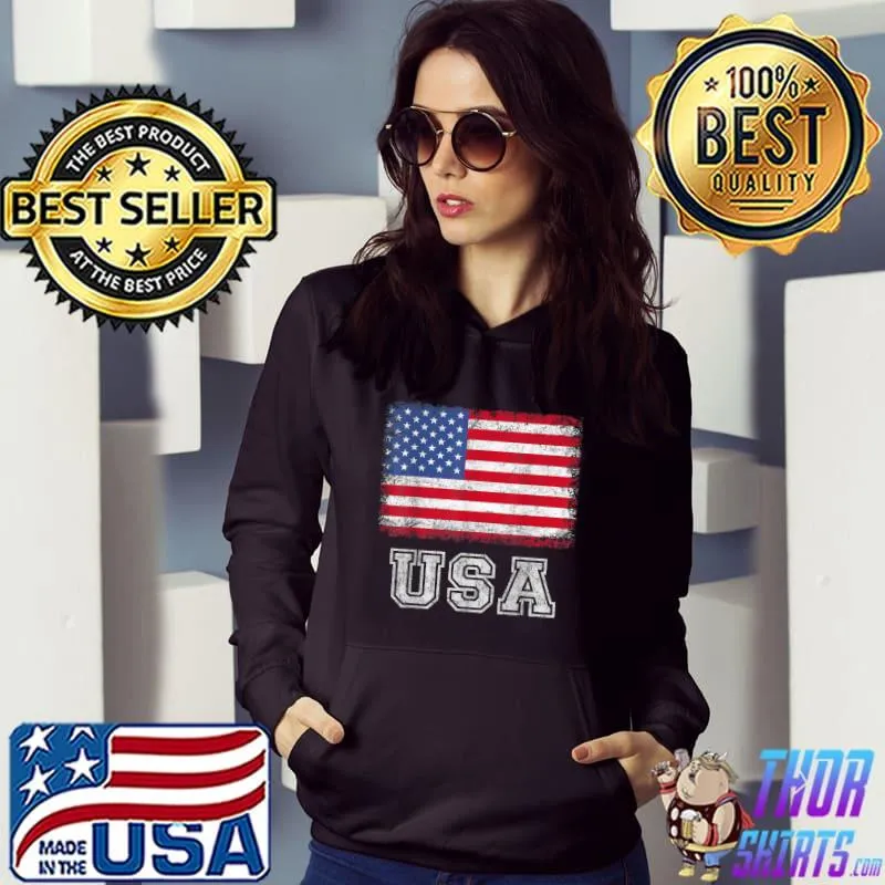 USA Patriotic American Flag For Men Women Kids Boys Girls US T-Shirt