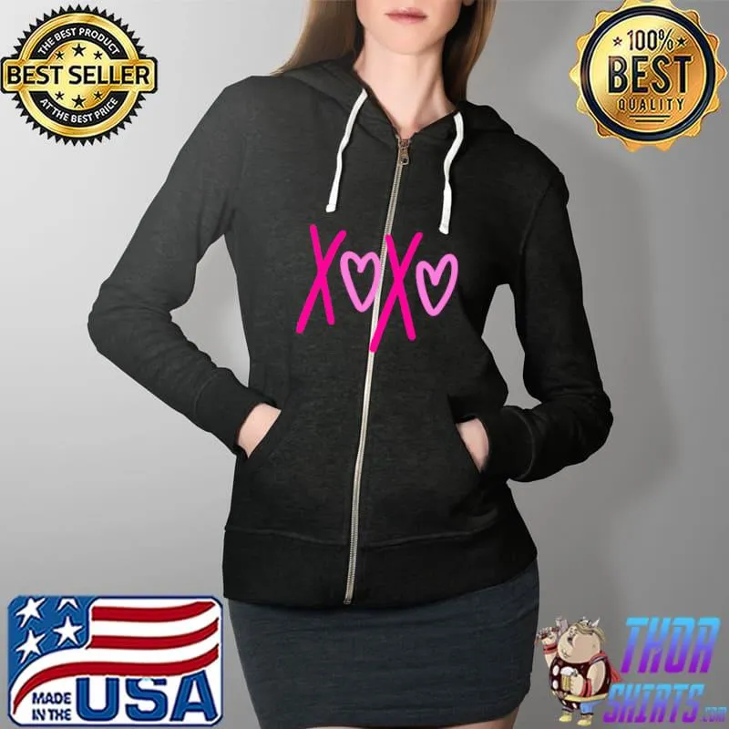 Valentines Day XOXO Valentine's Day Gifts T Shirt Full Zip Hooded