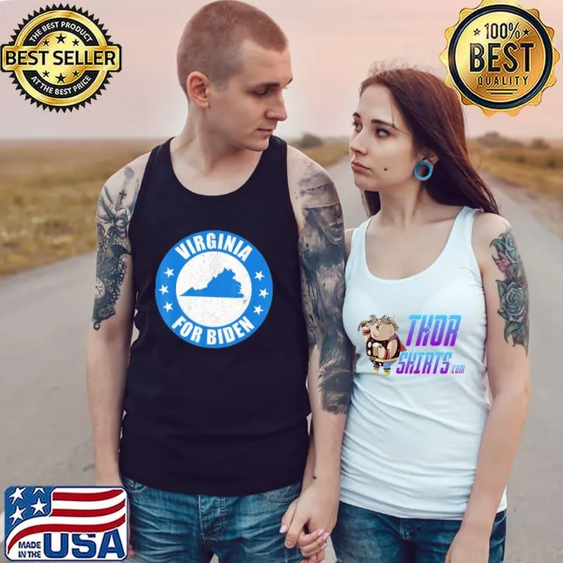Virginia For Joe Biden Map 2020 Election USA Democrat T-Shirt Tank Top