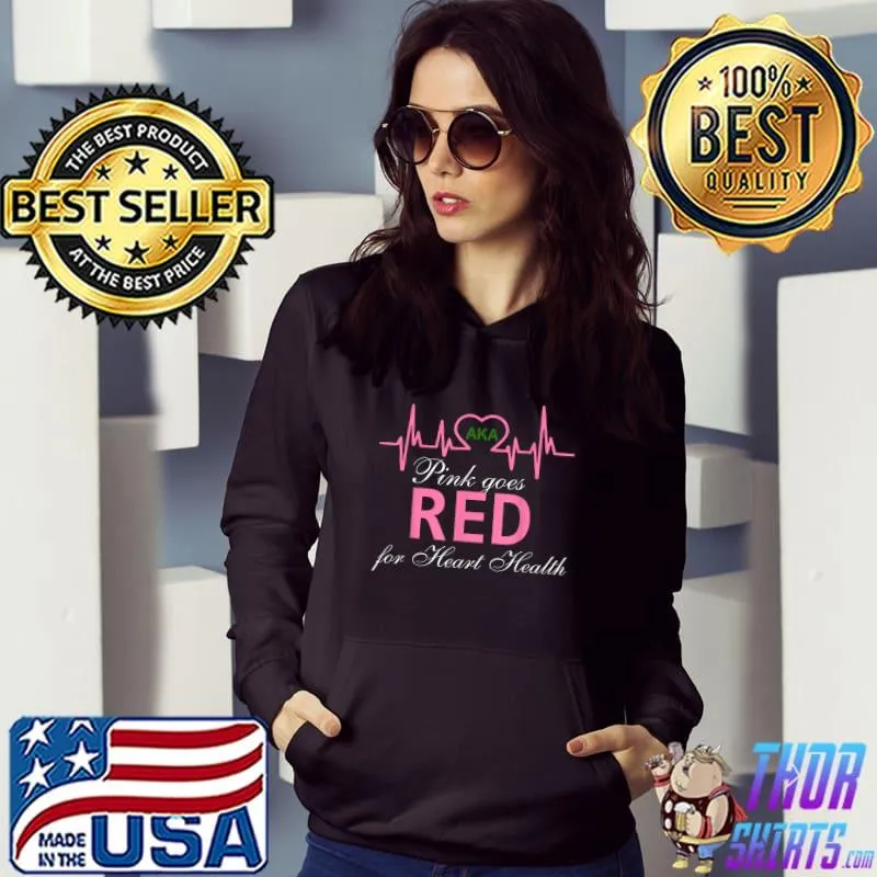 Women Costume AKA Pink Goes Red For Heart Health Awareness T-Shirt