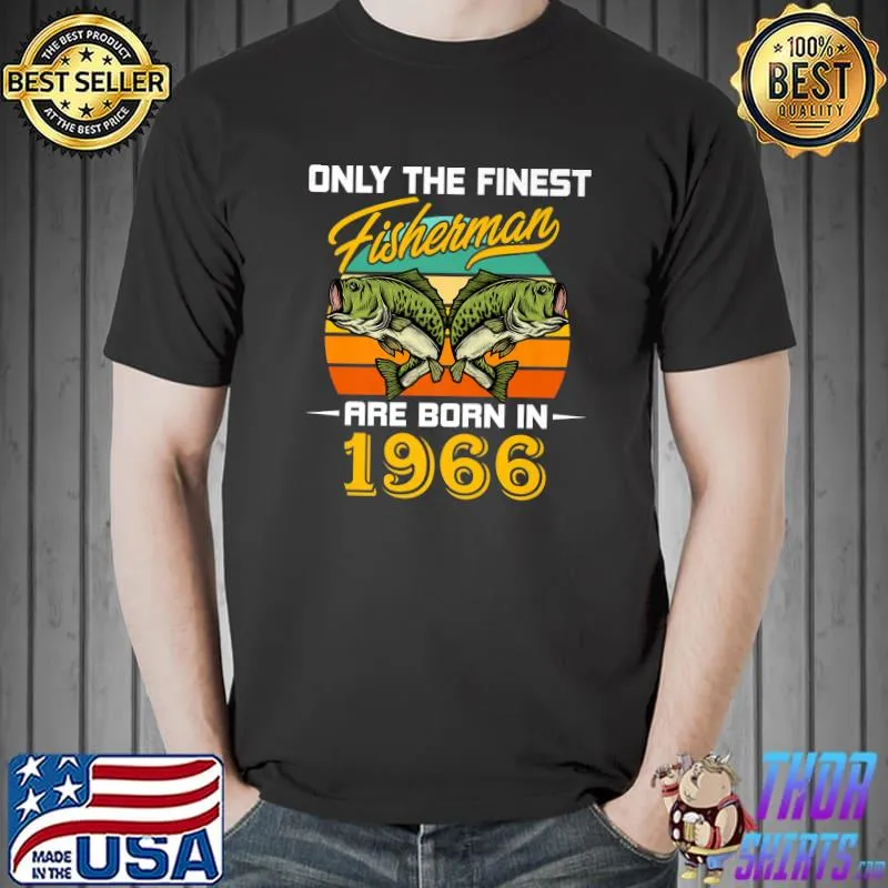 56 Years Old - Fisherman Born In 1966 Funny 56th Birthday Premium T-Shirt Unisex