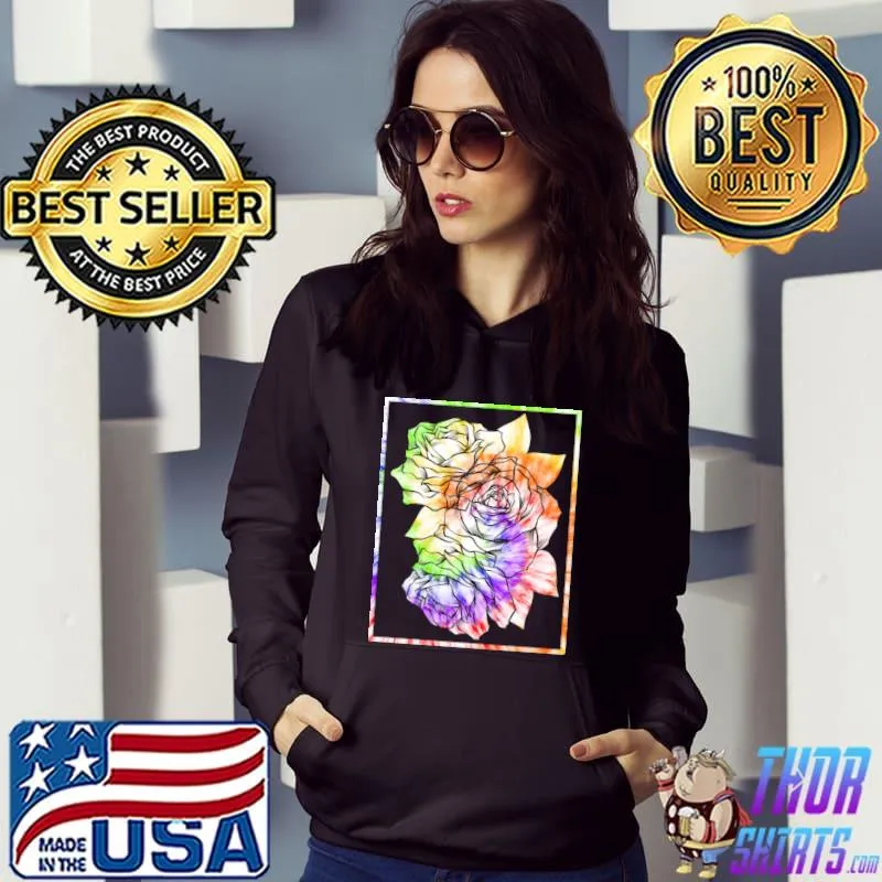 Aesthetic Rose Floral Streetwear Tie Dye Pastel Minimalist T-Shirt
