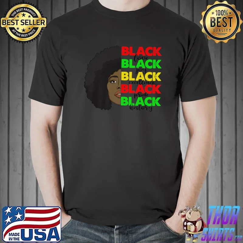 Black History Love World History African American History Premium T-Shirt Unisex