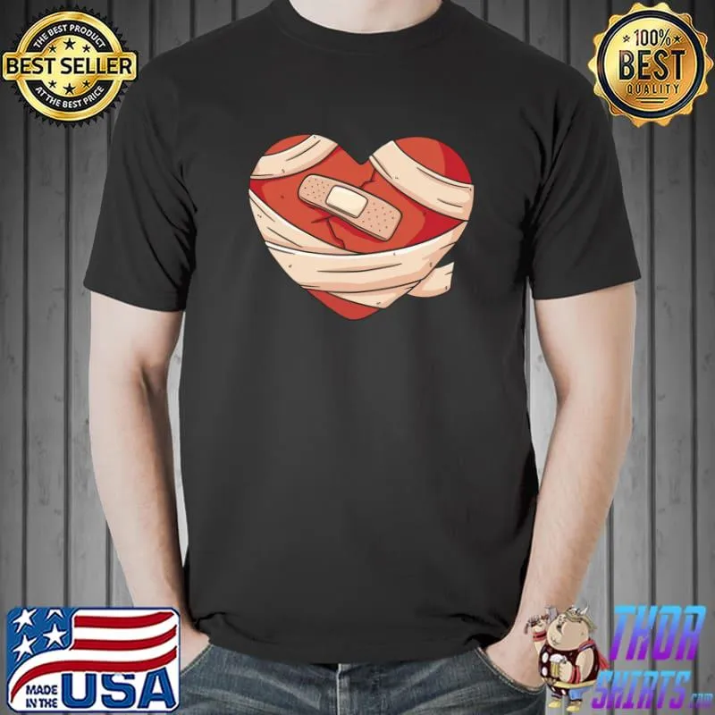 Broken Heart Anti Valentine's Day Quote Saying T- Unisex