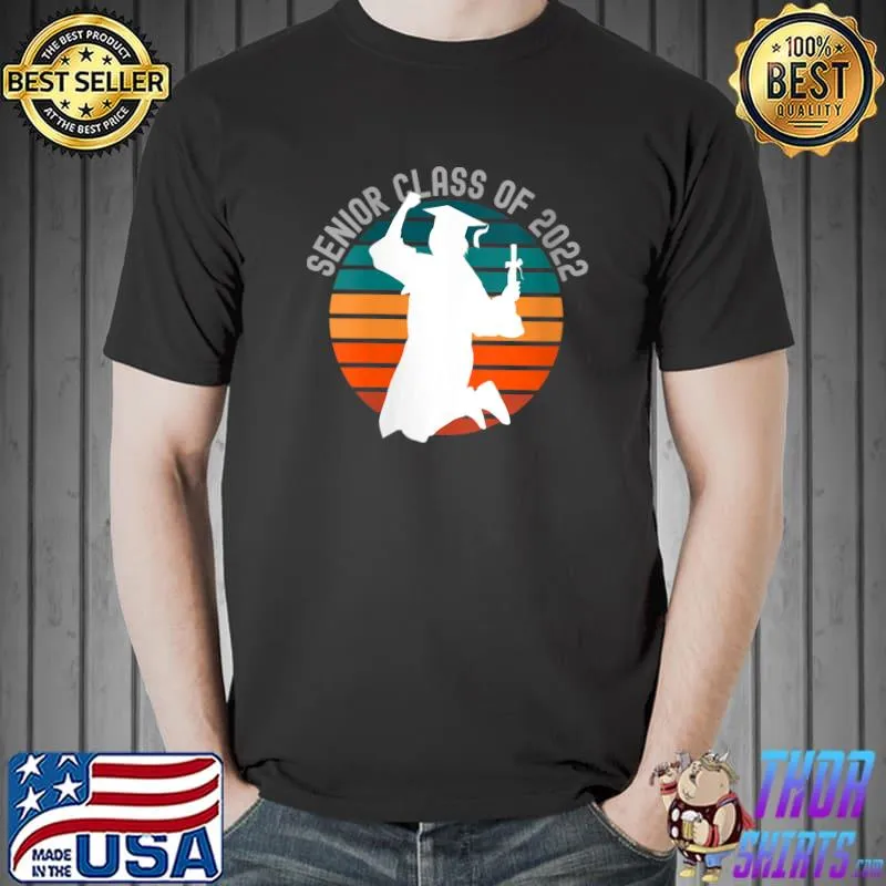 Class of 2022 Senior Graduation Graduate Retro Sunset T- Unisex