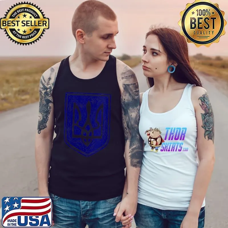 Coat of Arms Ukraine - Ukraine Strong Vyshyvanka T- Tank Top