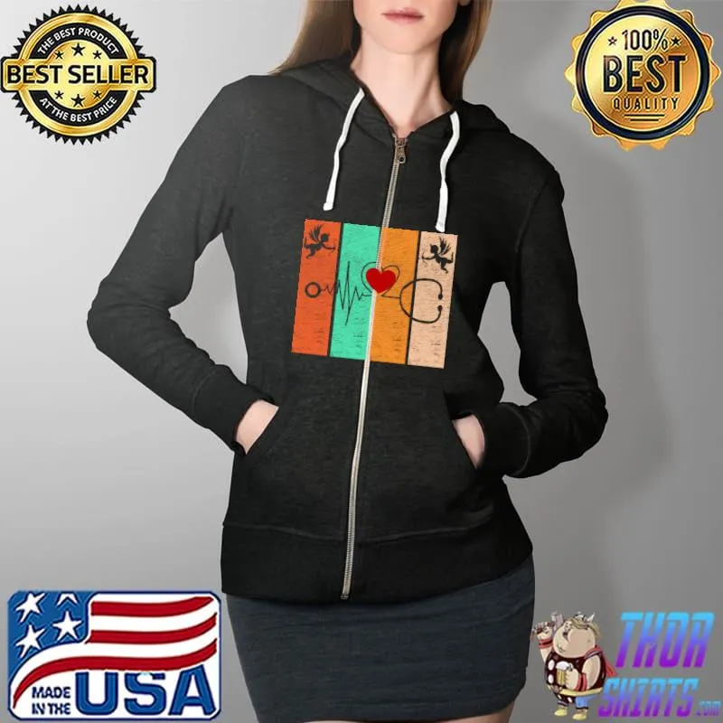 Cupid Doctor Hospital Valentines Day Love Relationship Heart T- Full Zip Hooded