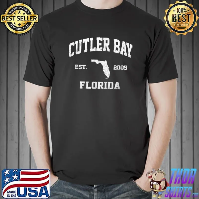 Cutler Bay Florida FL vintage state Athletic style T-Shirt Unisex