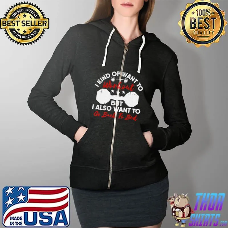 Dumbbells Workout Gym Exercise Motivation Weightlifting Premium T-Shirt Full Zip Hooded