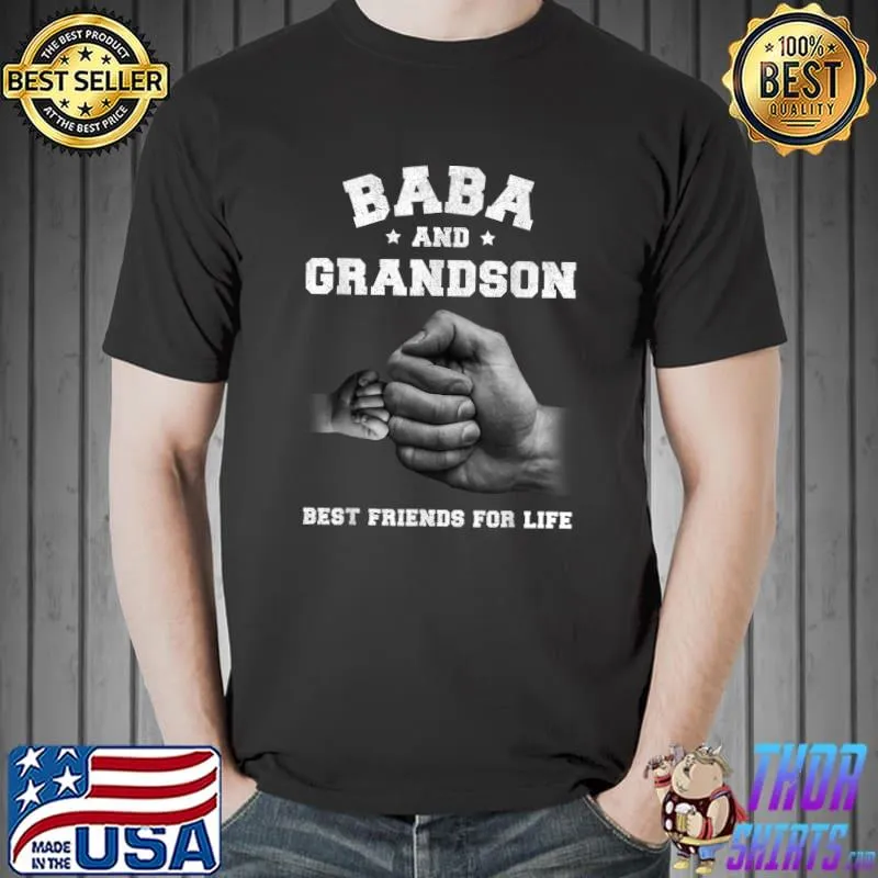 Friend Baba Grandpa Grandson Matching Shirt, Fun Fathers Day T-Shirt Unisex