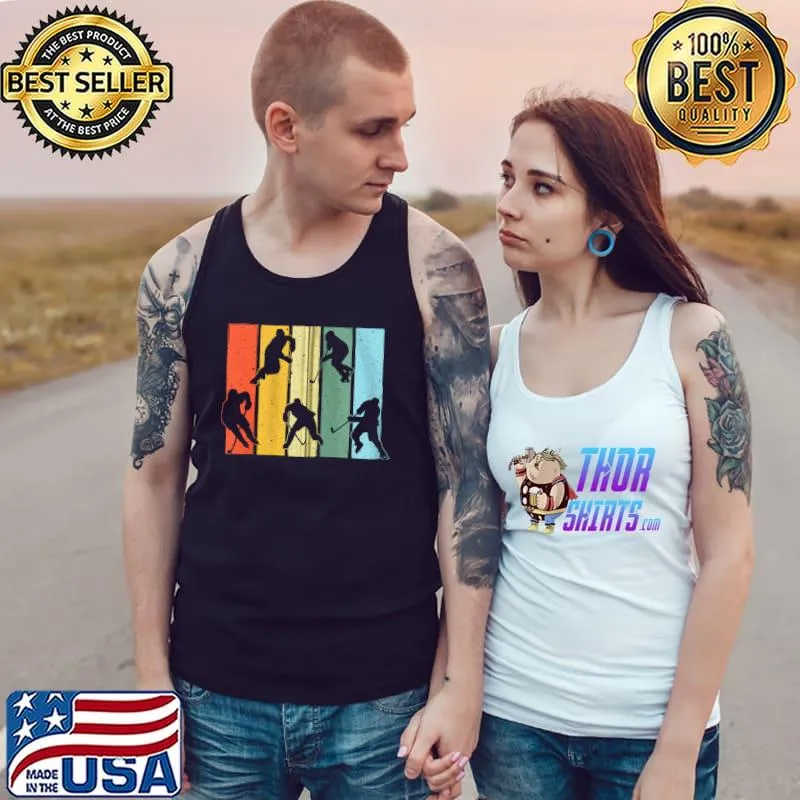 Funny Ice Hockey Art For Men Women Ice Hockey Player Sport T- Tank Top