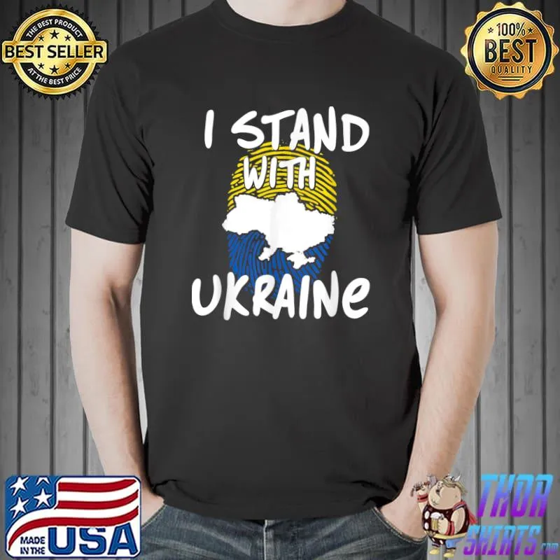 I Stand With Ukraine Flag American Flag Support Ukraine DNA T-Shirt Unisex