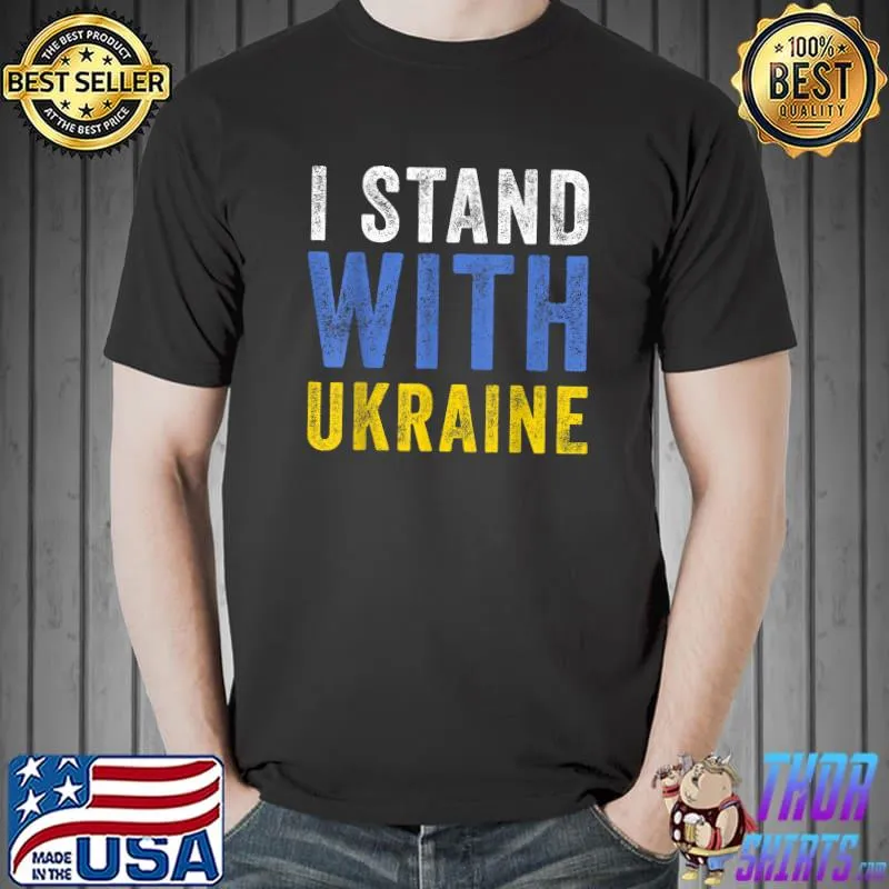 I Stand With Ukraine Stop Putin Stop War Support Ukraine T-Shirt Unisex