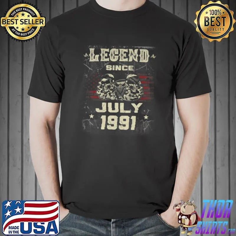 Legend Since July 1991 Born in July 1991 Birthday Premium T-Shirt Unisex