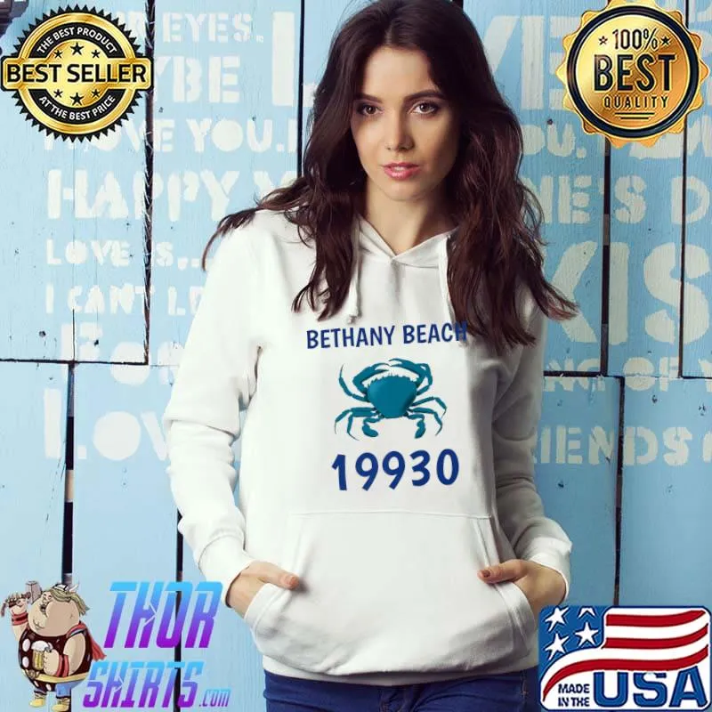 Original Bethany Beach Delaware Funny Crab Zip Code Premium T-Shirt