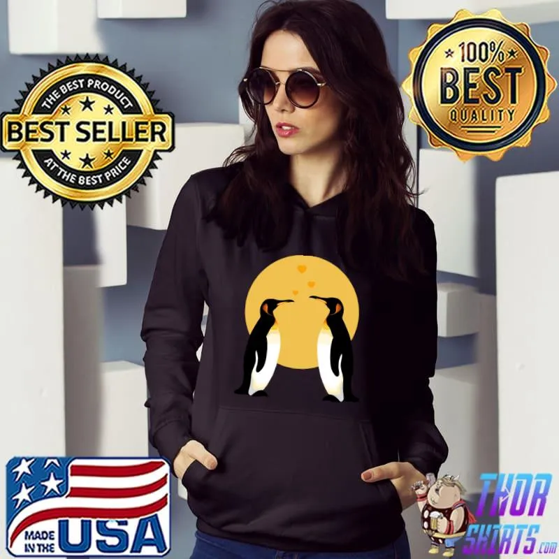 Penguin Couple Emperor Sea Bird King Penguin Lover Penguin T-Shirt