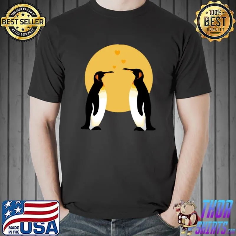 Penguin Couple Emperor Sea Bird King Penguin Lover Penguin T-Shirt Unisex