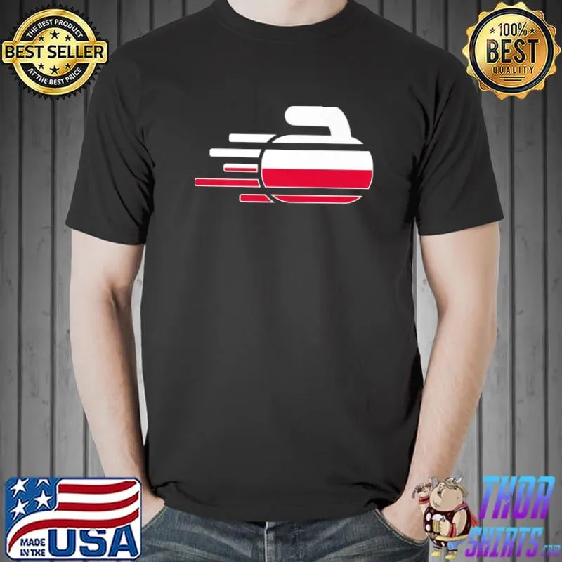 Poland Curling Team Fans Jersey Polish Curlers Winter Sports Premium T-Shirt Unisex