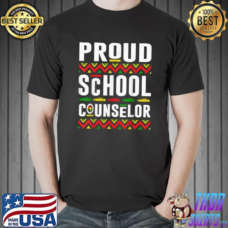 Proud School Counselor Black History Pride African American T-Shirt Unisex