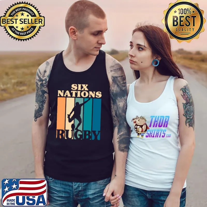 Rugby 6 Nations England France Wales Scotland Italy Ireland T-Shirt Tank Top