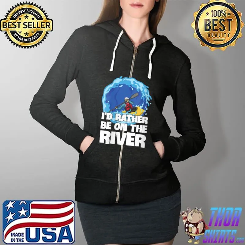Sea Kayaking Design for a Kayaker T-Shirt Full Zip Hooded