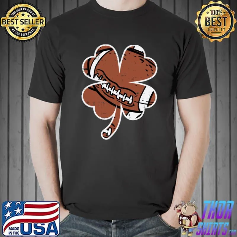 Shamrok American Football St Patricks Day T-Shirt Unisex