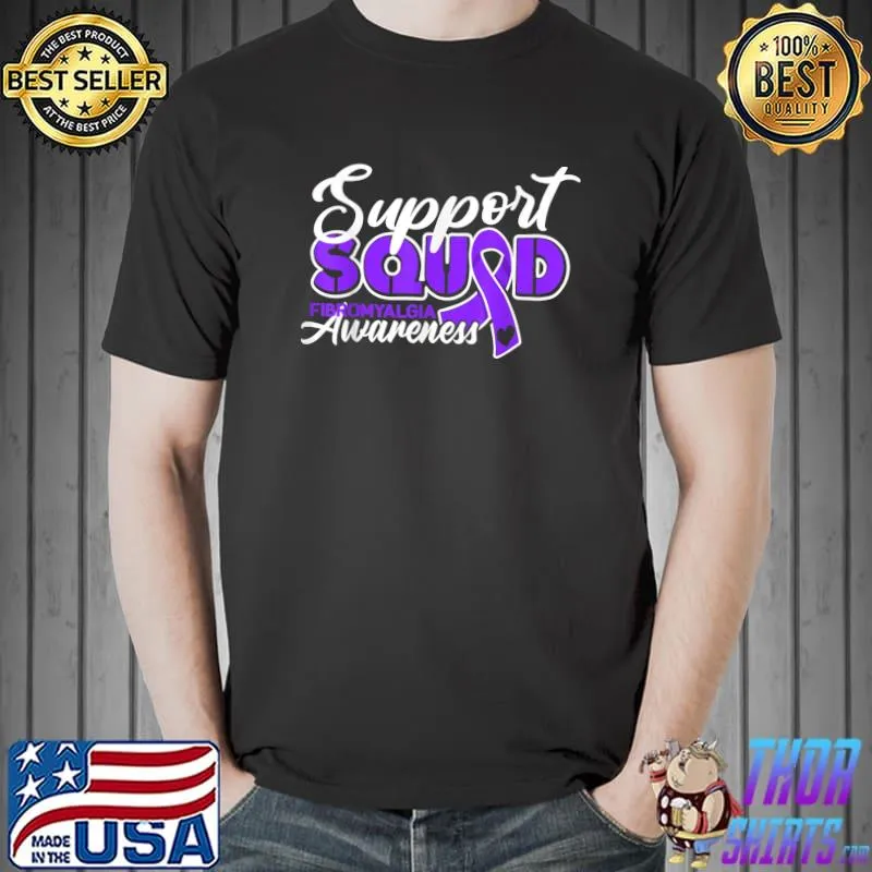 Support Squad I Chronic Pain Response Fibromyalgia Awareness T-Shirt Unisex