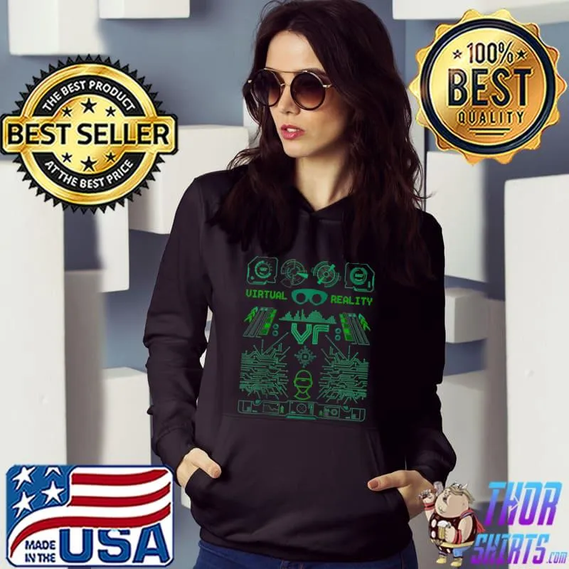 Virtual Reality Funny VR Retro Sunset Gift Gaming Unisex T-shirt